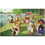 Pintoo 직소 퍼즐 성인용 1000피스 - Nyangsongi 고양이 섬의 일요일 오후 아름다운 플라스틱 홈 데코용 먼지 없는 쉬운 보관 [H3183]... 