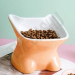 도자기개밥그릇 강아지도자기사료그릇 오렌지 : 또사슈2