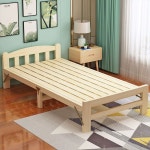 접이식 나무 침대 1인용 원목 평상 나무침대 중 A. 선물 없이 폭 0.6m 길이 1.9m : 글로벌빅셀러