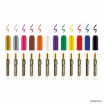 2.0mm 중형팁 유성페인트마카 금속 유리 공예용 방수 만능마카 단품 골드실버 : 비잉메리