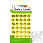 살림발굴단 원형 숫자 컬러 스티커 16mm 옐로우 12매입 번호스티커 : 살림발굴단