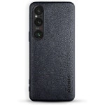 소니 엑스페리아 1 V 6.5인치 스크린 프리미엄 PU 가죽 커버 레트로 비즈니스 디자인 5G용 전체 보호 케이스(블랙) : 에스와이컴퍼니0B