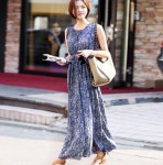 여성 민소매 롱원피스 여름용 시원한 원컬러 포인트 디자인 데일리룩 루즈핏 나들이 : 주거래몰