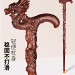 용머리 지팡이 마호가니 공예 목발 어르신 노인 A. 안티 슬립 나무 목발 : 신월드마켓