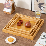 대나무 다도 트레이 직사각형 내열유리찻잔 세트 전통차판 찻잔 보관함 가정용 다구 세트 전통 찻잔 찻세트 우드 트레이 다도판 : 패스트아이템