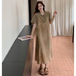 A0031 페이크 투피스 타이다이 스트랩 원피스 유니크한 패치워크 캐주얼 스커트 : ZX산업