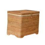 대용량 라탄 바구니 다용도 뚜껑 수납함 수납박스 바스켓 1. 라탄 사각 상자 43x28x35 대형 : 럽마셀스토어
