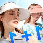 지오투썬플렉1상가 | 여성 여름 챙모자 1+1 세트 골프 피크닉 햇빛가리개 썬캡 : 지오투데이