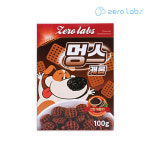 제로랩스 강아지시리얼 멍스100g [유통기한 2026-09-23] 국내산 슈퍼푸드 프로바이오틱스 장건강 저알러지 구운간식 : 제로랩스 공식몰