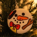 유아 창의미술 겨울 미술활동 페인팅 오너먼트 만들기 5개 아동 아기 : 그린셀리