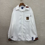 로맨틱크라운 화이트 프레피룩 오버핏 셔츠 100 D11453 : 꽁단빈티지