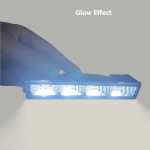 2PCS 고휘도 LED 주간 주행 등 DRL 4 스마트차 빛 6000K 블랙 쉘 화이트 색상 12V 액세서리 : 세븐와이즈