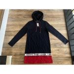타미 여성 블루 후드 드레스 로고 사이즈 PXS Petite XS 5353910 : Globalksks
