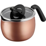 테팔 편수냄비 14cm 1.8L 가스불 전용 PFOA 등 유해물질 미사용 쉽게 달라붙지 않는 오래 지속 옵티스페이스 멀티포트 계피 브라운 브라운... 