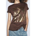 [국내] 자라 ZARA 메탈릭 반소매 티셔츠 - 초콜렛 0085/845/717 3363326 : 리즌투바이