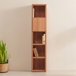 오픈선반형 1단 도어 5단 틈새책장 공간활용 수납 정리 슬림형 책장 H6865 : 구스상회