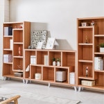 고급우드 서재용 오픈형 책장 튼튼한 책꽂이장 세련된 학생방책장 H6254 : 구스상회