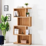 세련된 4단 거실책꽂이장 오픈선반 카높은 장식장가구 서재책장 H6132 : 구스상회