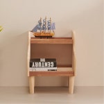 고무나무 2단 선반 책장 컴팩트 원목 정리 거실 작은방 수납 H6870 견고한 : 구스상회