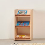 심플한 원목 미니전면 3단책장 아이방 낮은 정리수납장가구 H6724 견고한 : 구스상회