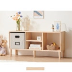 깔끔한 오픈형 다리형 선반가구 원목 우드 거실 침대사이드 수납장 H6563 : 구스상회