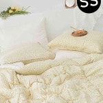 녕쭈 러블리 차렵이불 베개커버세트 SS 옐로우 꽃무늬이불 : 녕쭈