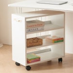 바퀴달린 이동식 오픈선반 책꽂이가구 책상하부 3당수납장 H6611 고급 : 구스상회