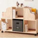 이동식 원목 책장가구 아이방교구장 책꽂이선반장 미니책장 H6622 견고한 : 구스상회