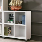 바퀴달린 낮은 책꽂이장 거실 서재용 선반형책장 2단4칸 수납장 H6275 : 구스상회