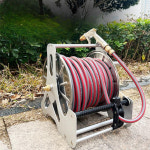 스테인레스 호스릴 농업용 랙 파이프 물호스 권취기 단일 프레임 : 월드마켓J