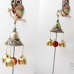 (다올)문종 측면 부엉이 1201-2 현관종 도어벨 풍경 리스 : 윤다올상회