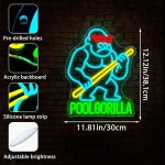 당구장 고릴라 LED 클럽 바 펍 게임장 수영장 사인 남자 동굴 비즈니스 멋진 선물 15 11.8인치(GLNCP126) Through Christ : 지지그린마켓