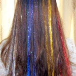 붙임머리 피스가발 헤어피스 컬러포인트 펄10개 가발 염색 부분가발 : 봄의 선물