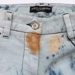 D&G(돌체&가바나) G8571 은장 로고 장식 연청 여성용 데님 팬츠 : 스미스마켓