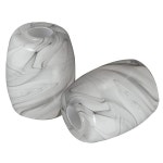 Anmire 2pcs 타원형 유리 램프 쉐이드 교체용 글로브 또는 가짜 대리석 텍스처가 있는 커버 펜던트 라이트 G0084용 직경 5.6인치 높이 1-5... 