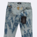 D&G(돌체&가바나) G8571 은장 로고 장식 연청 여성용 데님 팬츠 : 스미스마켓