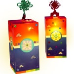 청사초롱 전통 4인용 멋스러운 한옥 LED 캠핑 등 인테리어 장식 조명 : 라온의 선물