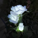 태양광 LED 꽃 정원등 장미 튤립 해바라기 조화 식물 야외 조명 : 레나에너지
