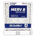 필터 킹 35.5x28x1 공기 | 4-PACK MERV 8 HVAC 주름진 A/C 용광로 미국산 실제 크기 35.5 x 28 .75 : 오늘의라이프