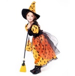 할로윈 오렌지 마녀 코스튬 (선택) 여아동 캐릭터 옷 어린이집선물 할로윈행사 유치원 단체선물 : 제너럴토탈샵