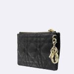 Dior(크리스챤디올) S0841OVRB M900 블랙컬러 페이던트 골드메탈 참 집업 카드 지갑 + 키링 : 고이비토1