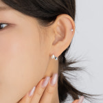 아린트렌디 실버925 피어싱 은 여자귀걸이 물방울 매트 글로시 6mm바 APD031 : 아린트렌디