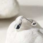 아린트렌디 실버925 피어싱 은 여자귀걸이 물방울 매트 글로시 6mm바 APD031 : 아린트렌디