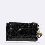 Dior(크리스챤디올) S0841OVRB M900 블랙컬러 페이던트 골드메탈 참 집업 카드 지갑 + 키링 : 고이비토1