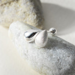 아린트렌디 실버925 피어싱 은 여자귀걸이 물방울 매트 글로시 6mm바 APD031 : 아린트렌디