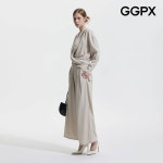 GGPX 백 버튼 밴딩 셔링 블라우스 투피스 GP9ST010F 304957 : 젝모어컴퍼니