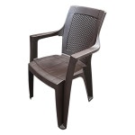 실외 행사 테라스 방수 프라스틱 라탄 팔걸이 의자 밤색 감성캠핑 야외 캠핑 편의점 : 현이네마켓