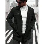 긴소매 바람막이 블랙 재킷 겉옷 모직 트렌치 코트 데일리 레저 주말 여행 야외 활동 탐험 편안한 작업 환경 또는 세미 : 제이피글로벌 11