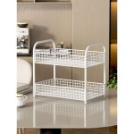 스마트 진열대 약국 편의점 수납 카운터 베이커리 간식 소형 화이트 2층 바퀴 없음 : 온리굿즈1