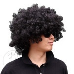 경성 파티용 뽀글이 가발 검정 노래방가발 : 경성유통마켓